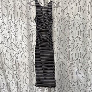 Gianni Bini Black and White Striped Dress